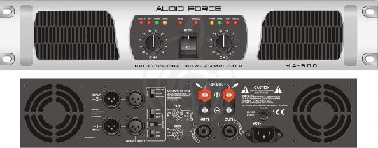 Изображение Audio Force MA-500 Усилитель мощности 2х500 Вт/8 Oм, 2х850 Вт/4 Oм УЦЕНКА
