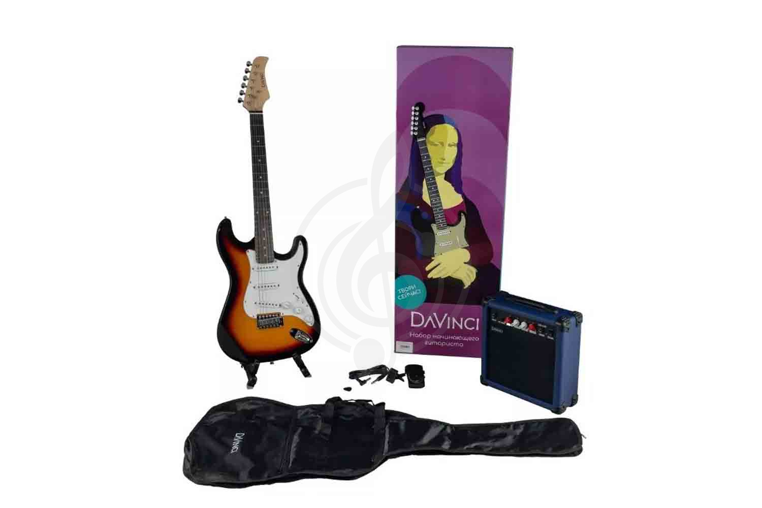 Комплект электрогитары DAVINCI SET-100 SB - Комплект электрогитары, DaVinci SET-100 SB в магазине DominantaMusic - фото 1
