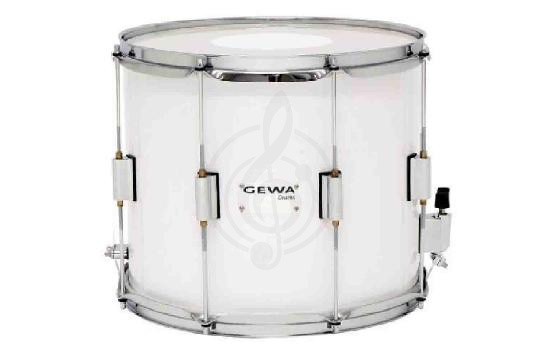 Изображение GEWA Marching Parade Drum Birch White Chrome 14x12" - Маршевый парадный барабан