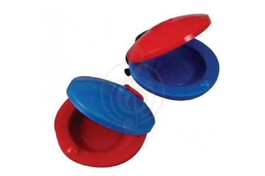 Изображение Кастаньеты BRAHNER DP-146 пластиковые, цвет комбинированный (красный + синий), 6 см