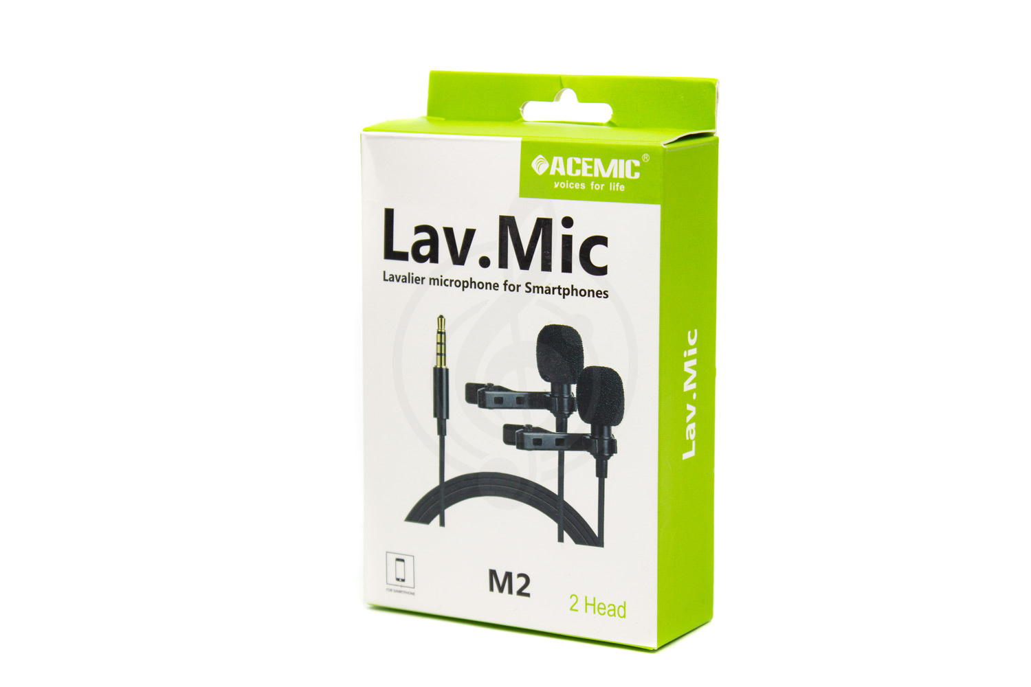 Микрофон для смартфона Микрофоны для смартфонов ACEMIC Acemic M2 - Микрофон петличный двойной M 2 - фото 2
