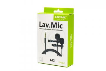 Микрофон для смартфона Микрофоны для смартфонов ACEMIC Acemic M2 - Микрофон петличный двойной M 2 - фото 2