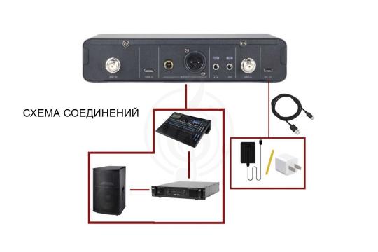 Радиосистема с ручным передатчиком ACURY Club4usbv - Беспроводной микрофон U-образного сечения,  Club4usbv8 в магазине DominantaMusic - фото 4