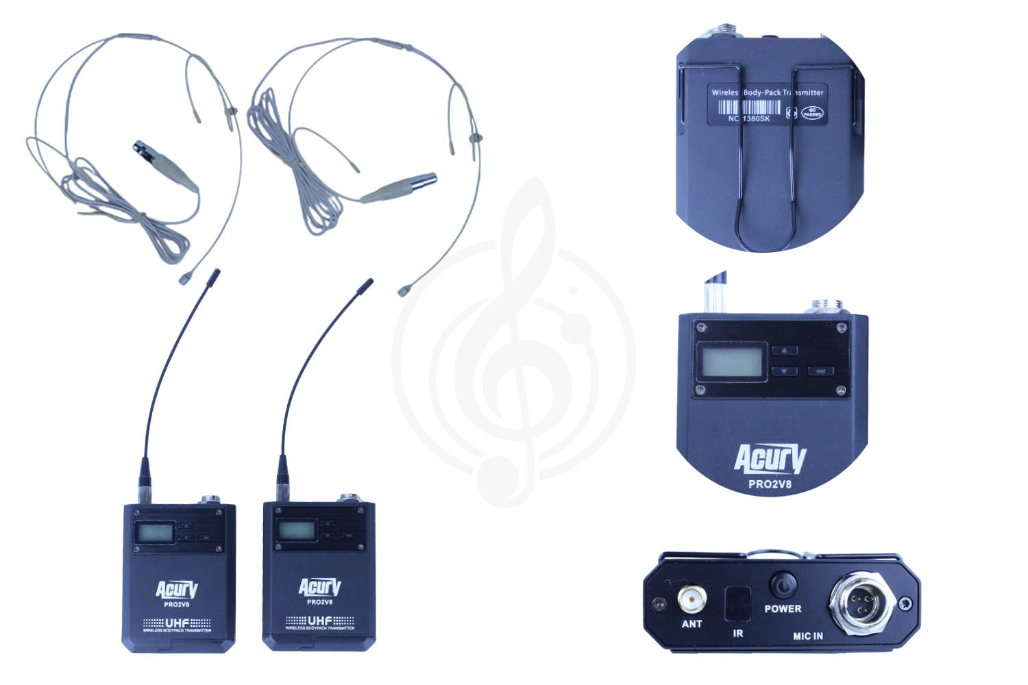 Радиосистема с ручным передатчиком ACURY PRO2V8 - Радиосистема с двумя ручными передатчиками, ACURY PRO2V8 в магазине DominantaMusic - фото 2