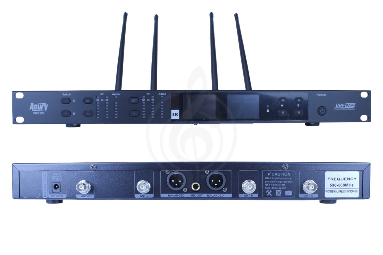 Радиосистема с ручным передатчиком ACURY PRO2V8 - Радиосистема с двумя ручными передатчиками, ACURY PRO2V8 в магазине DominantaMusic - фото 6