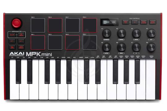 MIDI-клавиатура AKAI PRO MPK MINI MK3 - USB MIDI-клавиатура,  PRO MPK MINI MK3 в магазине DominantaMusic - фото 2