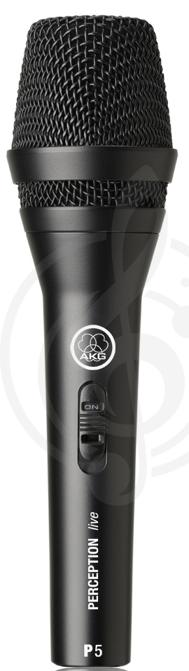 Динамический вокальный микрофон Динамические вокальные микрофоны AKG AKG P5S Вокальный динамический микрофон, с выключателем (900x50) AKG P5S - фото 1