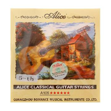 Струны для классической гитары Струны для классических гитар Alice Alice  A106-5 Струна гитарная №5 нейлон/медь A106-5 - фото 1