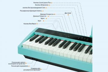 Цифровое пианино Amoy A100BL - Пианино цифровое, 88 клавиш, цвет синий, Amoy A100 BL в магазине DominantaMusic - фото 4
