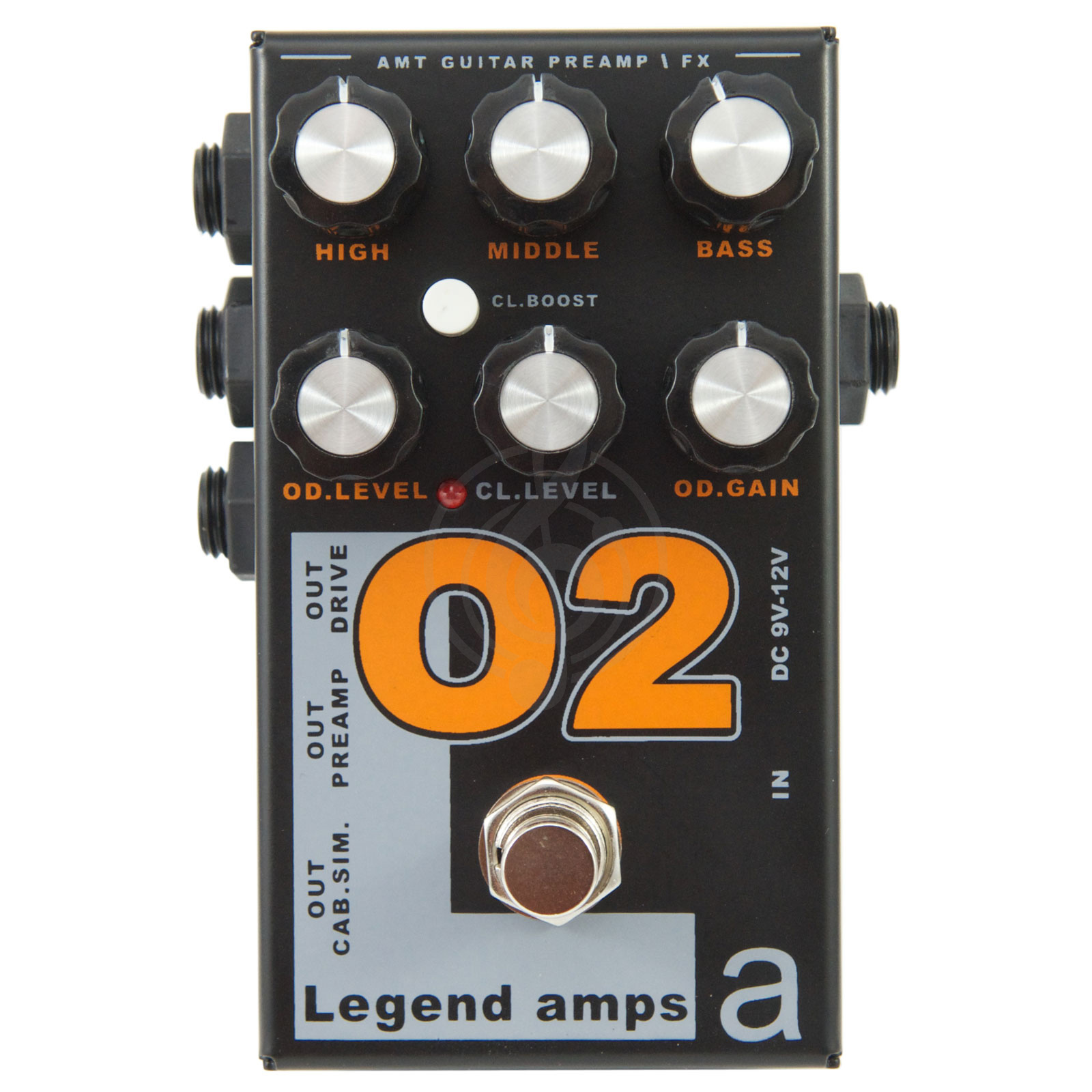 Педаль для электрогитар Гитарные предусилители (преампы) AMT electronics AMT O2 Legend amps 2 Guitar preamp - гитарный предусилитель (Orange DC30) O2 - фото 1