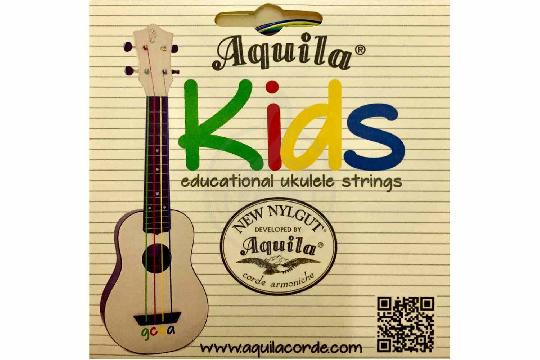 Струны для укулеле сопрано AQUILA KIDS 160U - Струны для укулеле сопрано, концерт, тенор, Aquila 160U в магазине DominantaMusic - фото 1