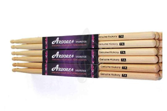 Палочки для барабанов Arborea ARHH7A - Барабанные палочки 7A, орех гикори, Arborea ARHH7A в магазине DominantaMusic - фото 1