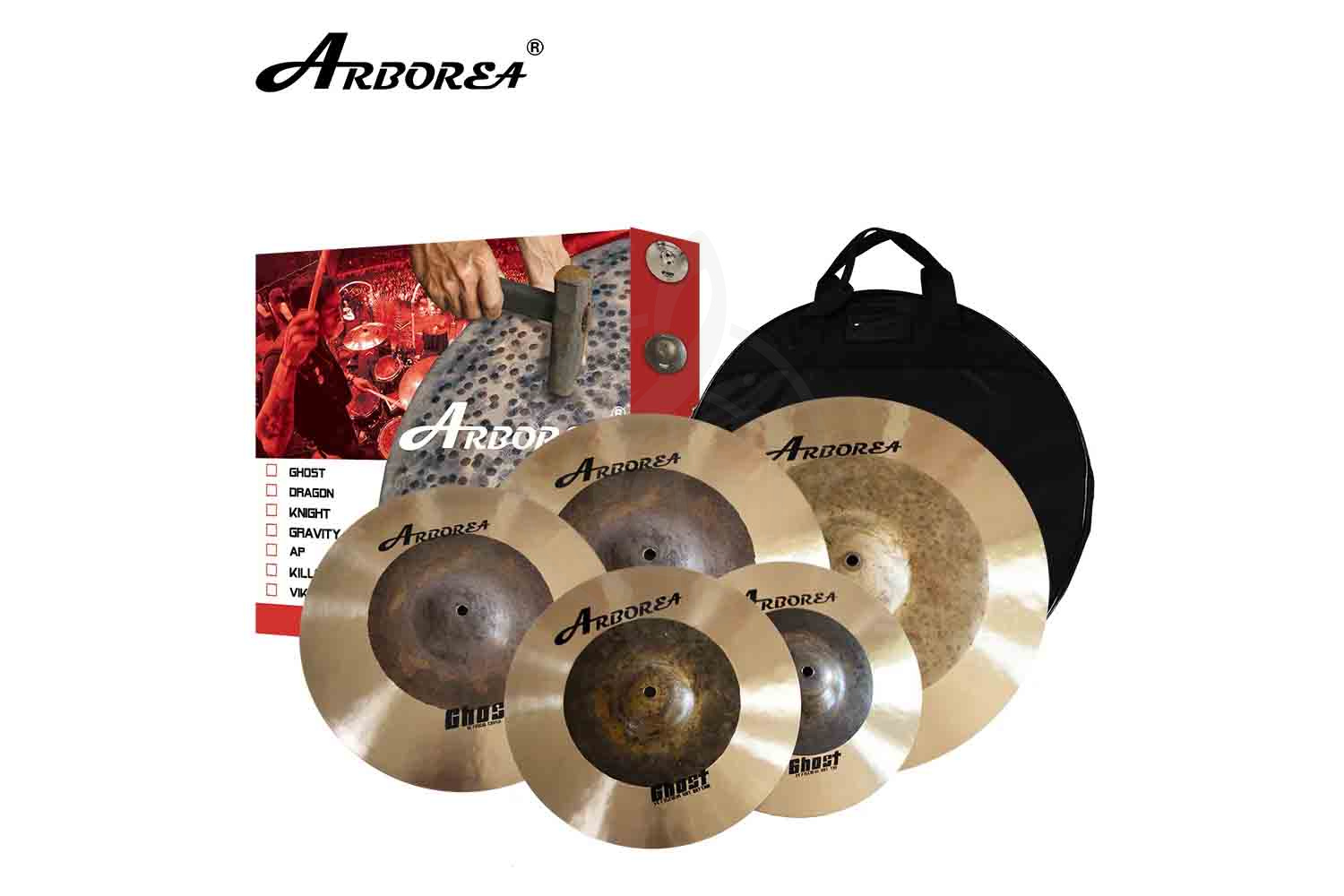 Комплект тарелок Arborea GH14161820SET Ghost Series - Комплект тарелок 14, 16, 18, 20", Arborea GH14161820SET в магазине Доминанта мьюзик - фото 2
