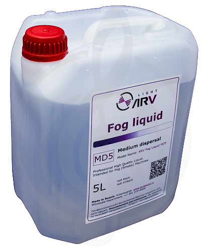 Жидкость для генератора дыма ARV Fog Liquid MD5 - Профессиональная жидкость для дым-машин, нормального рассеивания (250x190x140), ARV MD5 в магазине DominantaMusic - фото 2