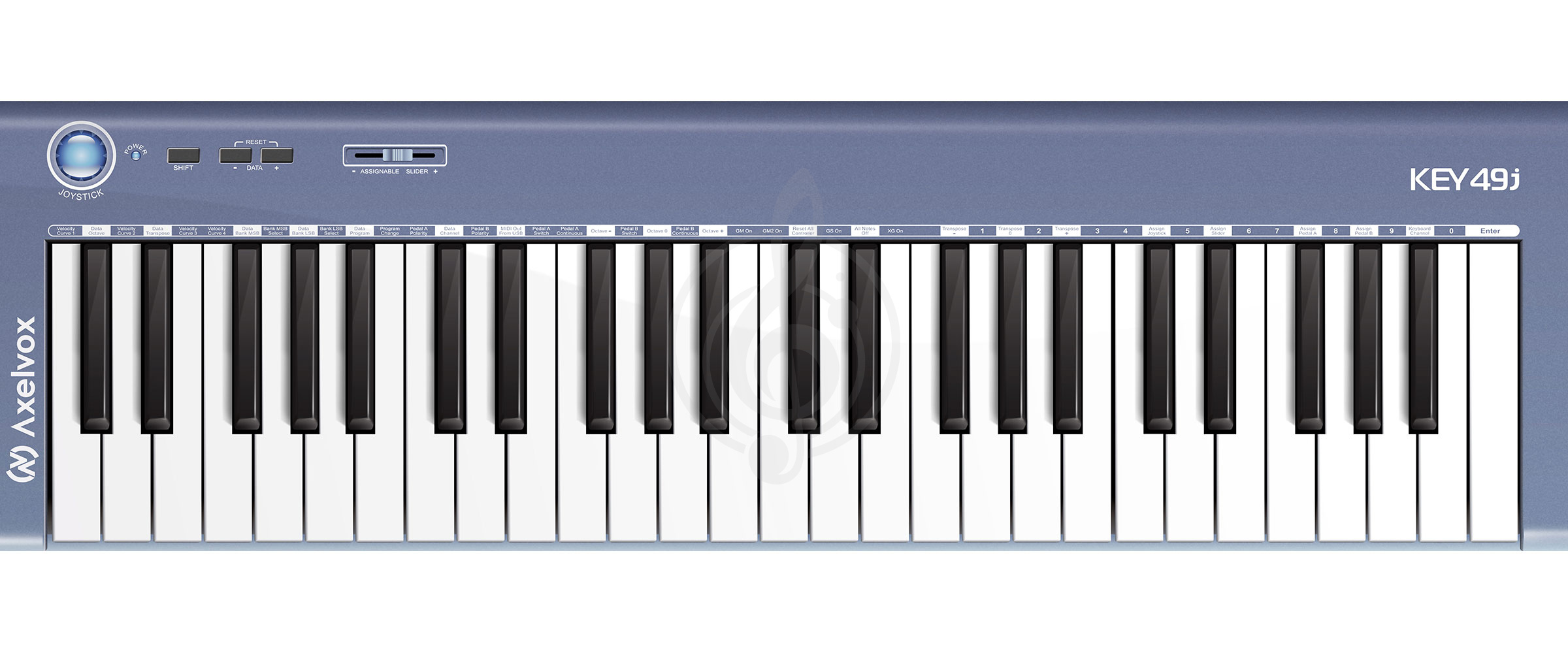 MIDI-клавиатура Миди-клавиатуры Axelvox Axelvox KEY49j blue - Миди-клавиатура KEY49j blue - фото 1
