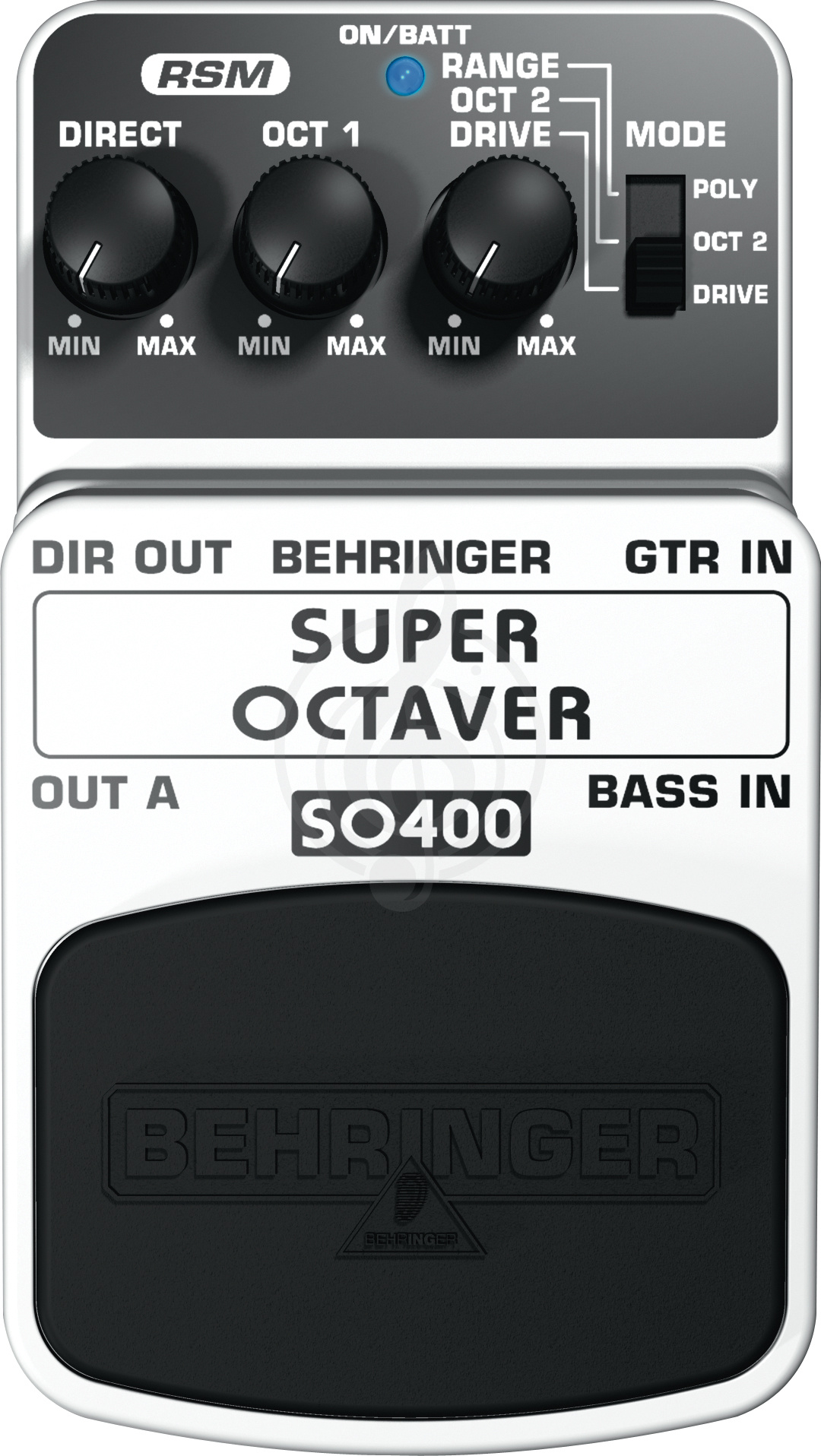 Педаль для электрогитар Педали для электрогитар Behringer BEHRINGER SO400 Super Octaver Педаль эффектов  SO400 - фото 1