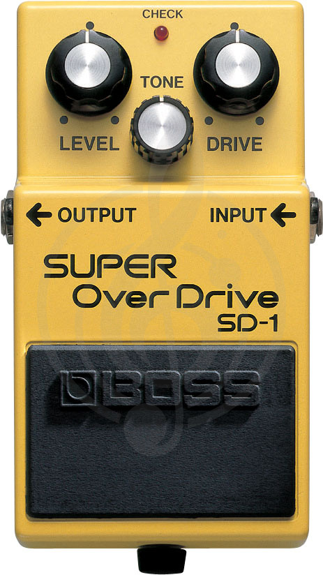 Педаль для электрогитар Педали для электрогитар Boss Boss SD-1(B) Super OverDrive - Эффект cупер овердрайв SD-1(B) - фото 1