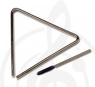 Треугольник Треугольники Brahner BRAHNER DP-405 Треугольник (хромированный) 13см с держателем и ударной палочкой BRAHNER DP-405 - фото 1