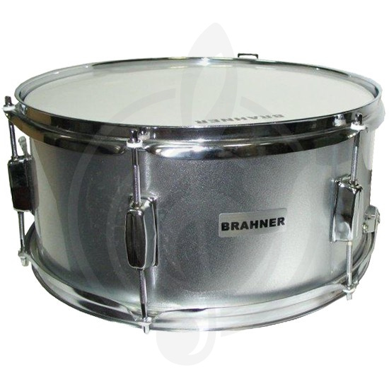 Маршевый барабан Маршевые барабаны Brahner BRAHNER MSD-14&quot; х 5&quot;/SV  малый барабан с ремнём + палочки, цвет серебро (380 x 150) MSD-14&quot; х 5&quot;/SV - фото 1
