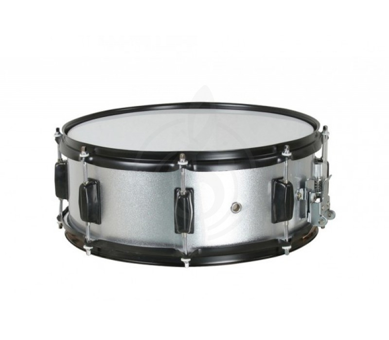 Маршевый барабан Маршевые барабаны Brahner BRAHNER MSD-14&quot; х 5&quot;/SV  малый барабан с ремнём + палочки, цвет серебро (380 x 150) MSD-14&quot; х 5&quot;/SV - фото 3