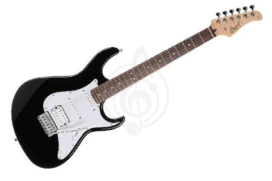 Электрогитара Stratocaster Cort G200-WBAG-BLK G Series - Электрогитара, черная, с чехлом, Cort G200-WBAG-BLK в магазине DominantaMusic - фото 1