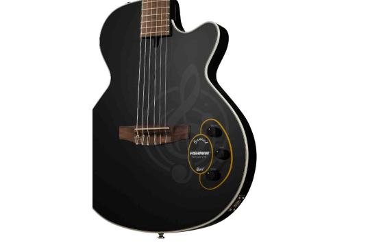 Классическая гитара 4/4 Cort Sunset-Nylectric-BK-WBAG Sunset Series - Электрогитара, нейлоновые струны, черная, с чехлом,  Sunset-Nylectric-BK-WBAG в магазине DominantaMusic - фото 2