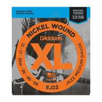 Изображение D`Addario EJ22 NICKEL WOUND Струны для электрогитары Jazz Medium 13-56