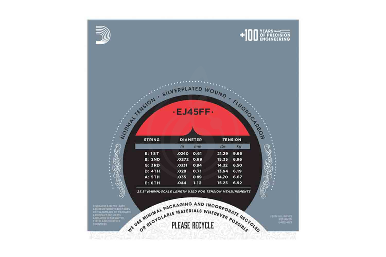 Струны для классической гитары D'Addario EJ45FF Pro-Arte Carbon - Струны для классической гитары, D'Addario EJ45FF в магазине Доминанта мьюзик - фото 3