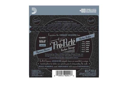 Струны для классической гитары D'Addario EJ45FF Pro-Arte Carbon - Струны для классической гитары, D'Addario EJ45FF в магазине Доминанта мьюзик - фото 4