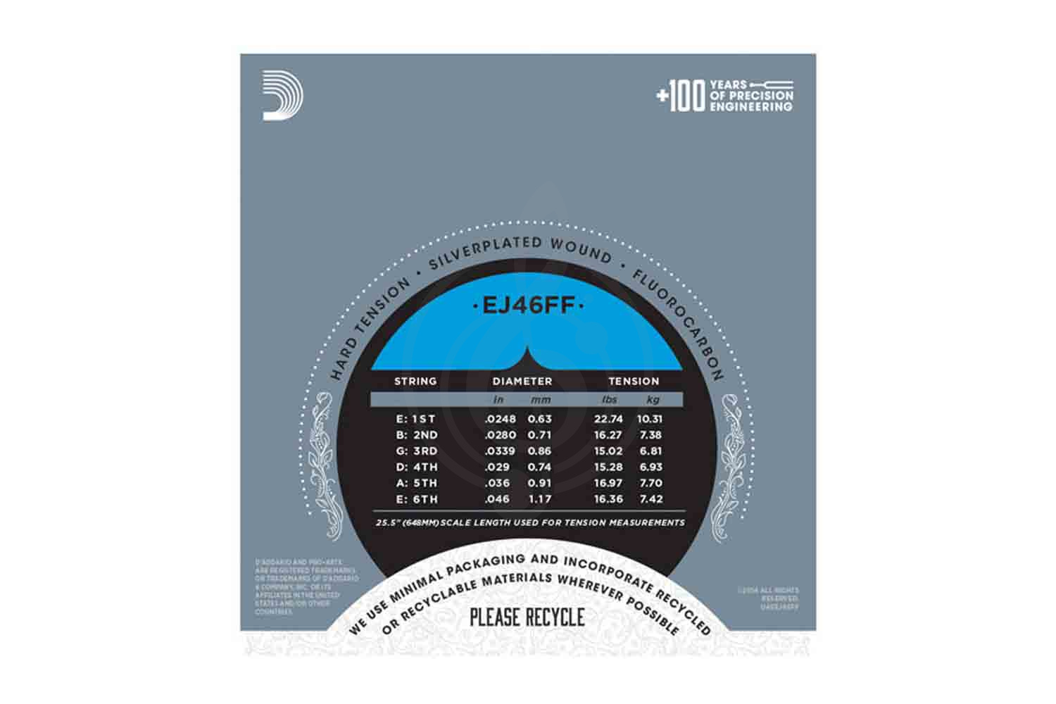 Струны для классической гитары D'Addario EJ46FF Pro-Arte Carbon - Струны для классической гитары, D'Addario EJ46FF в магазине Доминанта мьюзик - фото 3