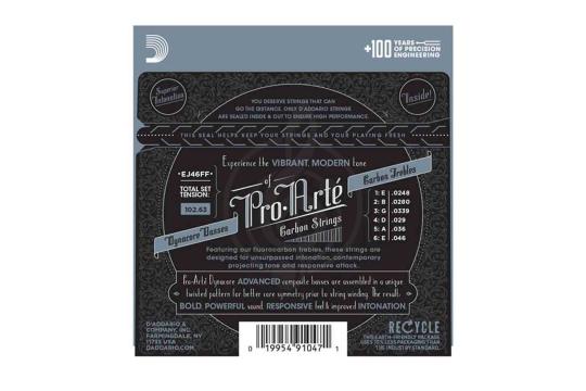 Струны для классической гитары D'Addario EJ46FF Pro-Arte Carbon - Струны для классической гитары, D'Addario EJ46FF в магазине Доминанта мьюзик - фото 4