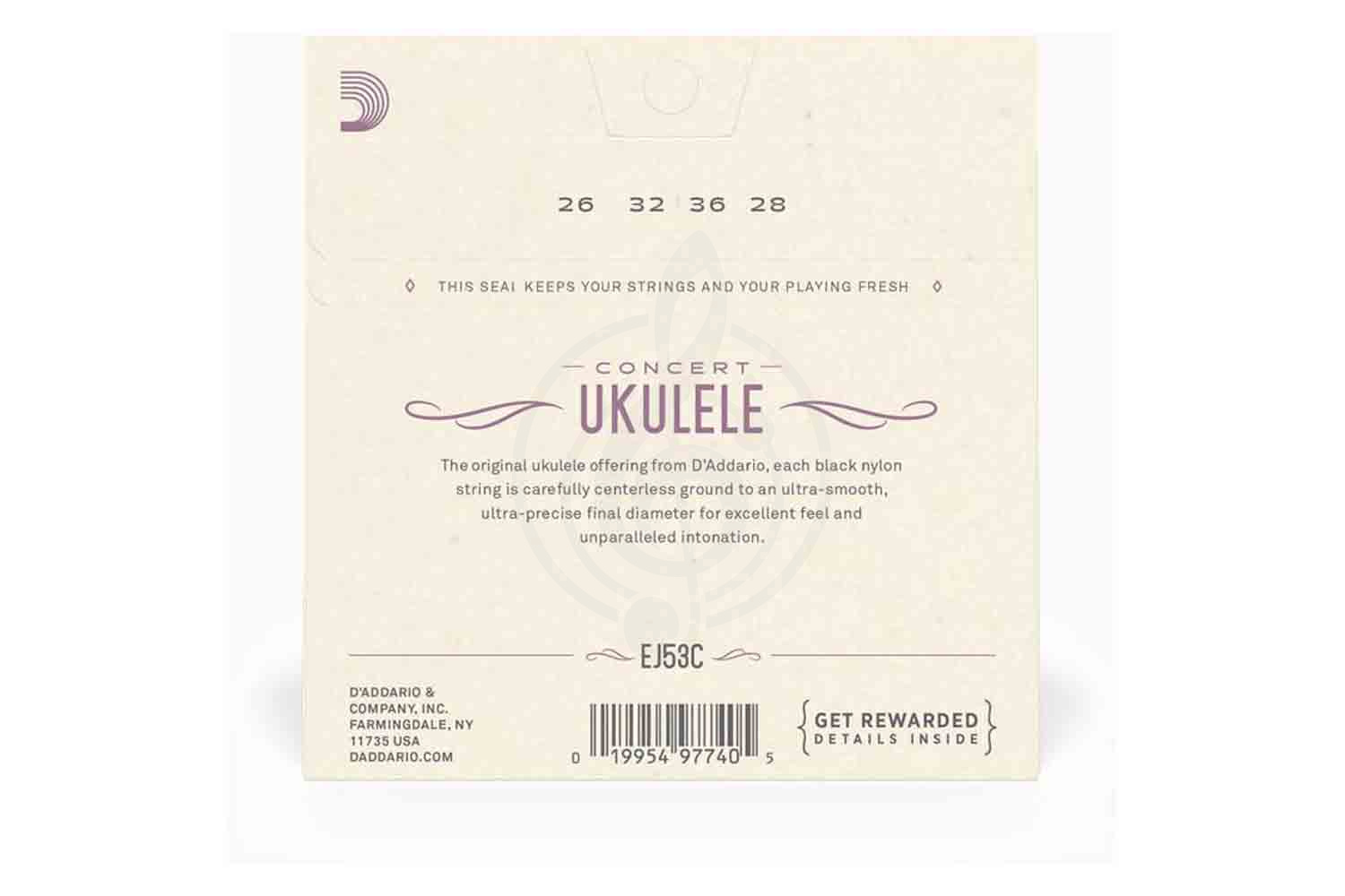 Струны для укулеле концерт Струны для укулеле концерт D'Addario D'ADDARIO EJ53C струны для укулеле концерт, черный нейлон EJ53C - фото 3