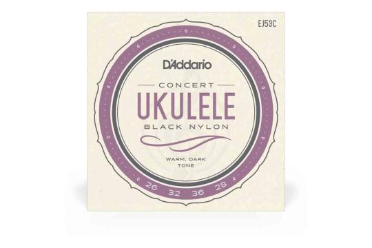 Струны для укулеле концерт Струны для укулеле концерт D'Addario D'ADDARIO EJ53C струны для укулеле концерт, черный нейлон EJ53C - фото 4