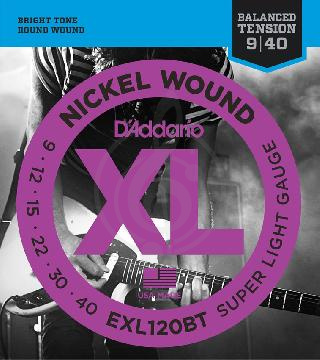 Изображение D'Addario EXL120BT Струны для эл гитары 9-40