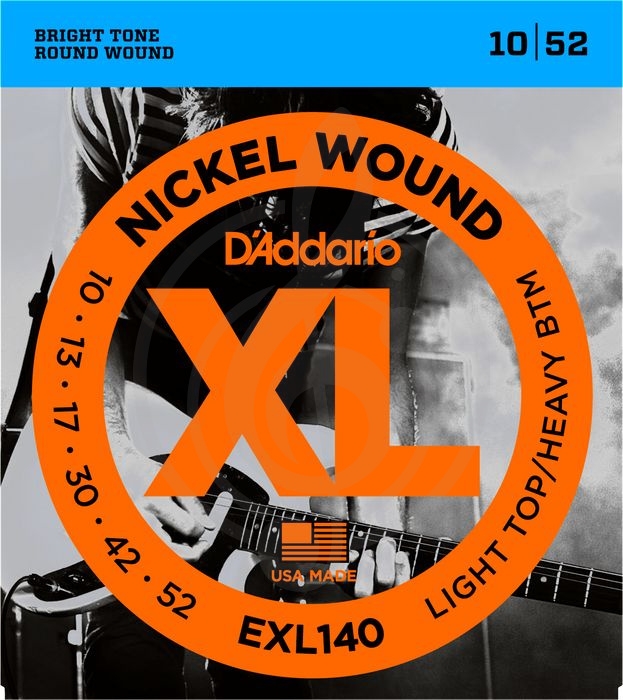 Струны для электрогитары Струны для электрогитар D'Addario D'Addario EXL140 Струны для электрогитары 10-52 EXL140 - фото 1