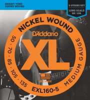 Изображение D'Addario EXL160-5 - Струны БАС 5-стр. 050-135.