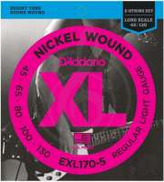 Изображение D'Addario EXL170-5 - Струны для 5-струнной бас-гитары 45-130