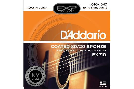 Изображение D'Addario EXP10 Струны для акуст гитары 10-47