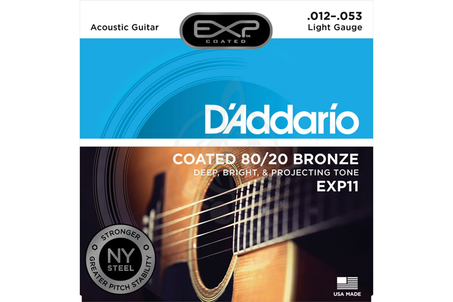 Струны для акустической гитары Струны для акустических гитар D'Addario D'ADDARIO EXP11 - Струны для акустической гитары EXP11 - фото 1