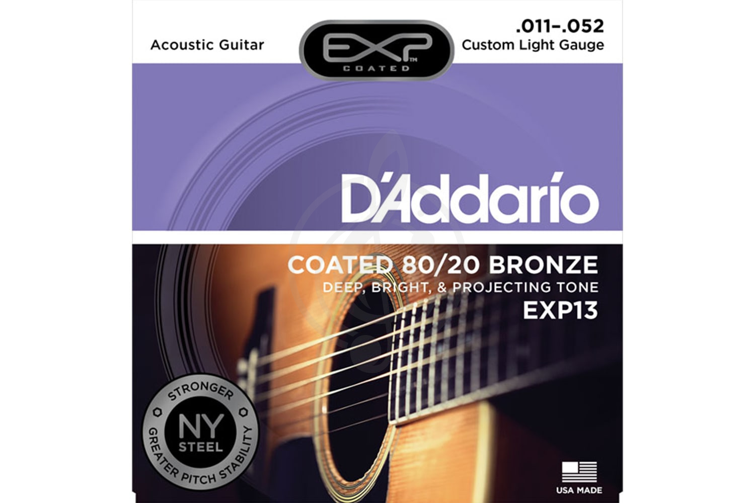 Струны для акустической гитары Струны для акустических гитар D'Addario D'ADDARIO EXP13 - Струны для акустической гитары EXP13 - фото 1