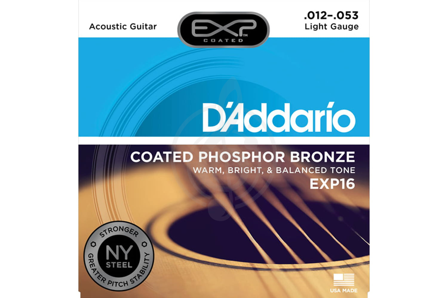 Струны для акустической гитары Струны для акустических гитар D'Addario D'ADDARIO EXP16 - Струны для акустической гитары EXP16 - фото 1