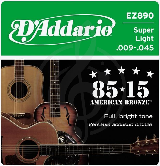 Струны для акустической гитары Струны для акустических гитар D'Addario D'Addario EZ890 Струны для акуст гитары 9-45 EZ890 - фото 1