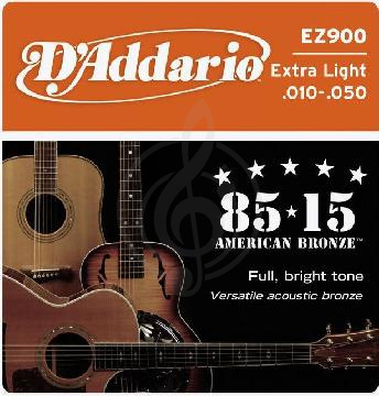 Струны для акустической гитары Струны для акустических гитар D'Addario D'Addario EZ900 Струны для акуст гитары 10-50 EZ900 - фото 1
