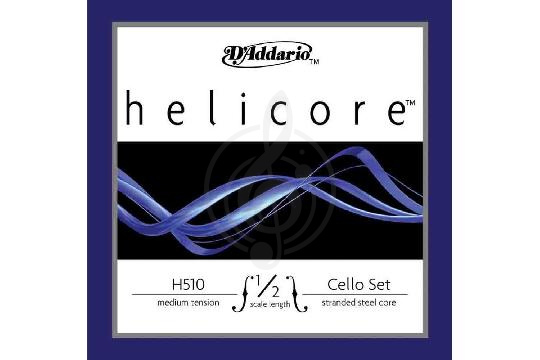 Струны для виолончели D'Addario H510-1/2M-B10 Helicore - Струны для виолончели 1/2, среднее натяжение, D'Addario H510-1/2M-B10 Helicor в магазине DominantaMusic - фото 1