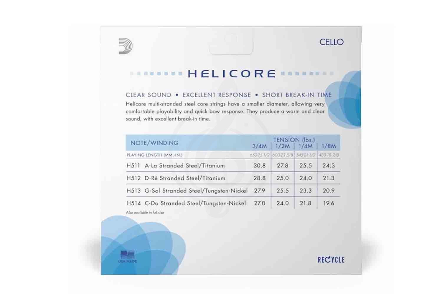 Струны для виолончели D'ADDARIO H512 3/4M - Одиночная струна для виолончели,  H512 3/4M в магазине DominantaMusic - фото 2