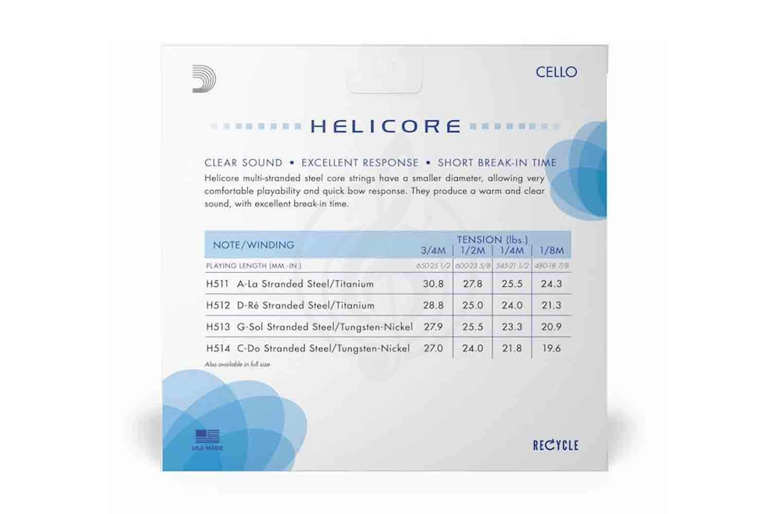 Струны для виолончели D'ADDARIO H513 3/4M - Одиночная струна,  H513 3/4M в магазине DominantaMusic - фото 2