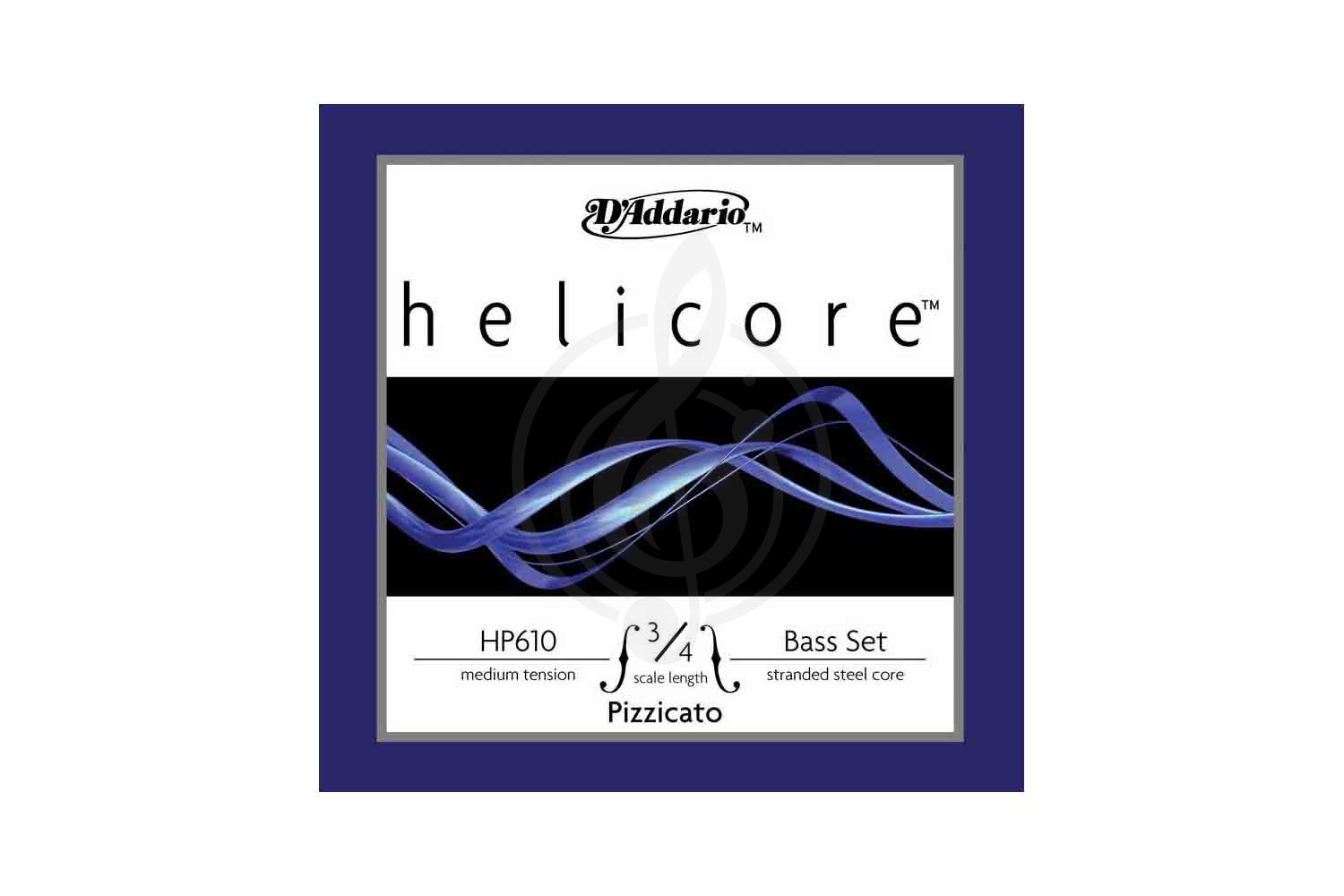 Струны для контрабаса D'Addario HP610-3/4M Helicore Pizzicato - Комплект струн для контрабаса 3/4, D'Addario HP610-3/4M в магазине DominantaMusic - фото 1