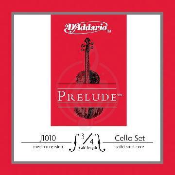 Изображение D`Addario J1010-3/4M Prelude Комплект струн для виолончели размером 3/4, среднее натяжение