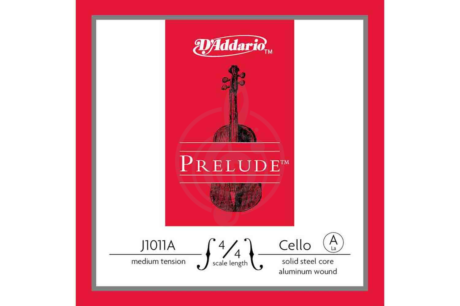 Струны для виолончели D'Addario J1011A-4/4M Prelude - Отдельная струна А/Ля для виолончели 4/4, среднее натяжение, D'Addario J1011A-4/4M Prelude в магазине DominantaMusic - фото 1