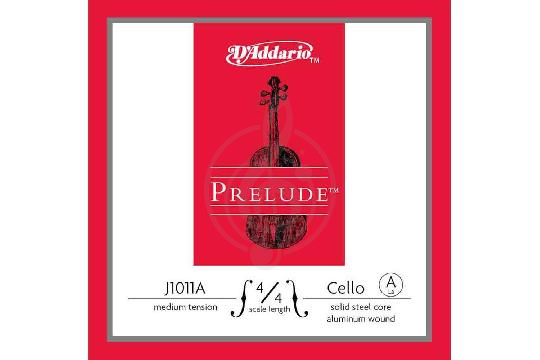 Изображение D'Addario J1011A-4/4M Prelude - Отдельная струна А/Ля для виолончели 4/4, среднее натяжение